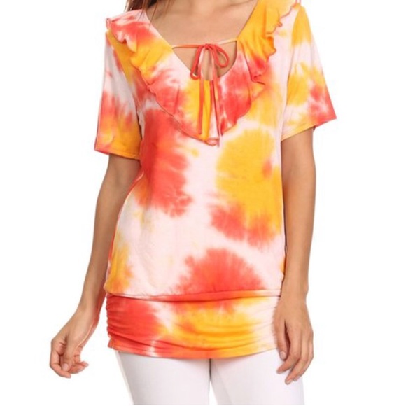 Tie-dye top Size Medium - Picture 3 of 7